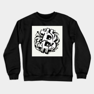 Ink Swirl: Bitcoin in Motion Crewneck Sweatshirt